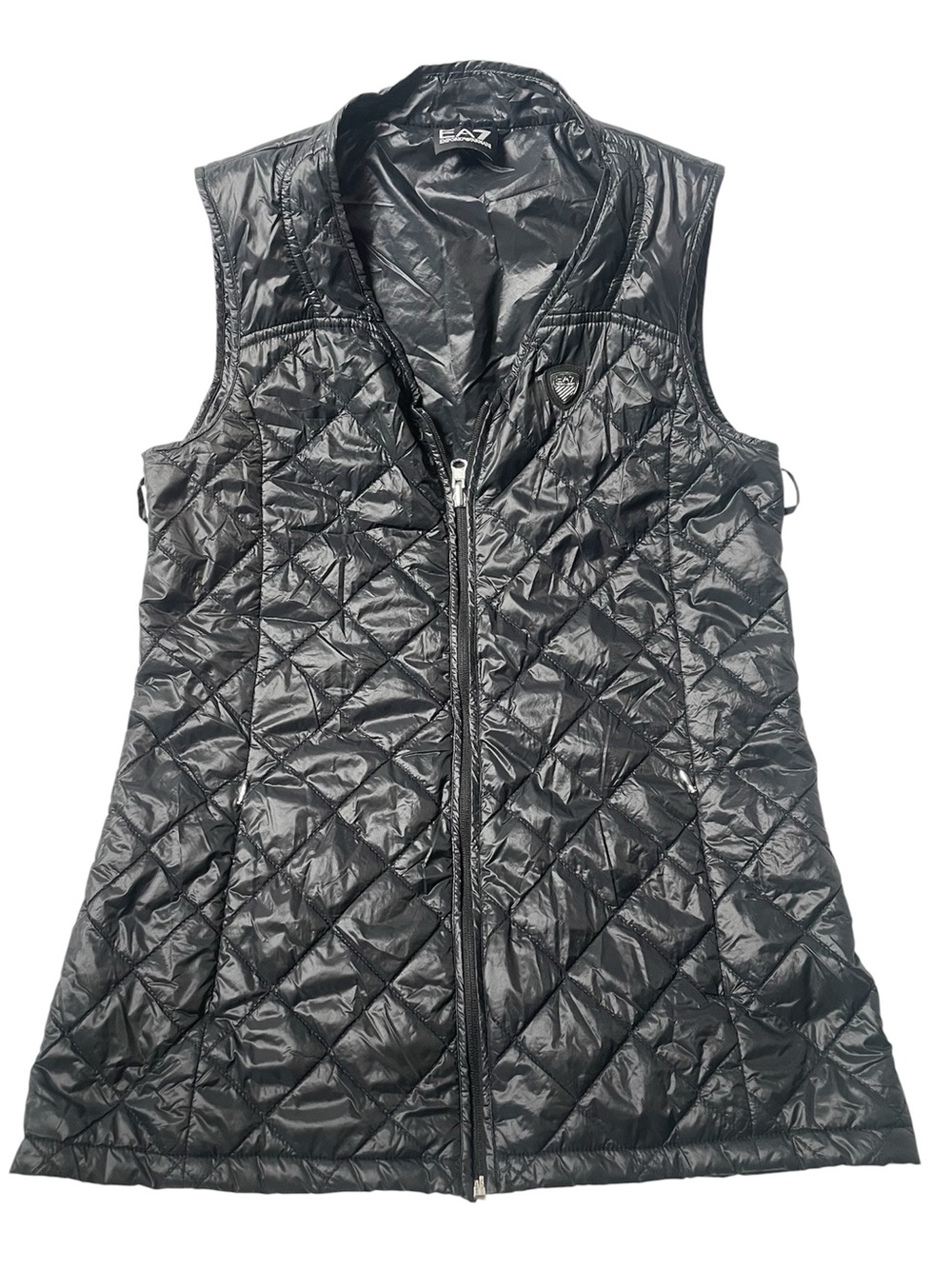 EA7 Emporio Armani Women's Quilted Lightweight Puffer Vest β Black, Size S